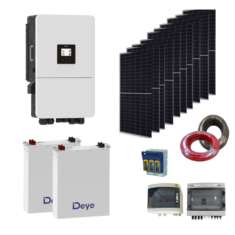 Deye 8kw Hybrid Kit with Deye 5.12kw Batteries - Truly Solar