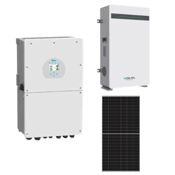 Deye 16kW Solar, Inverter & Battery Combo Deal – 1 x Deye 16kW Inverter, 1 X 14kW Volta Lithium Ion Battery & 16 X Sunova 585W Solar Panels - Truly Solar