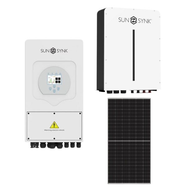 Sunsynk 5kW Solar, Inverter & Battery Combo Deal – 1 X Sunsynk 5kW Inverter, 1 X 5kW Sunsynk Lithium Ion Battery & 6 X Sunova 585W Solar Panels - Truly Solar