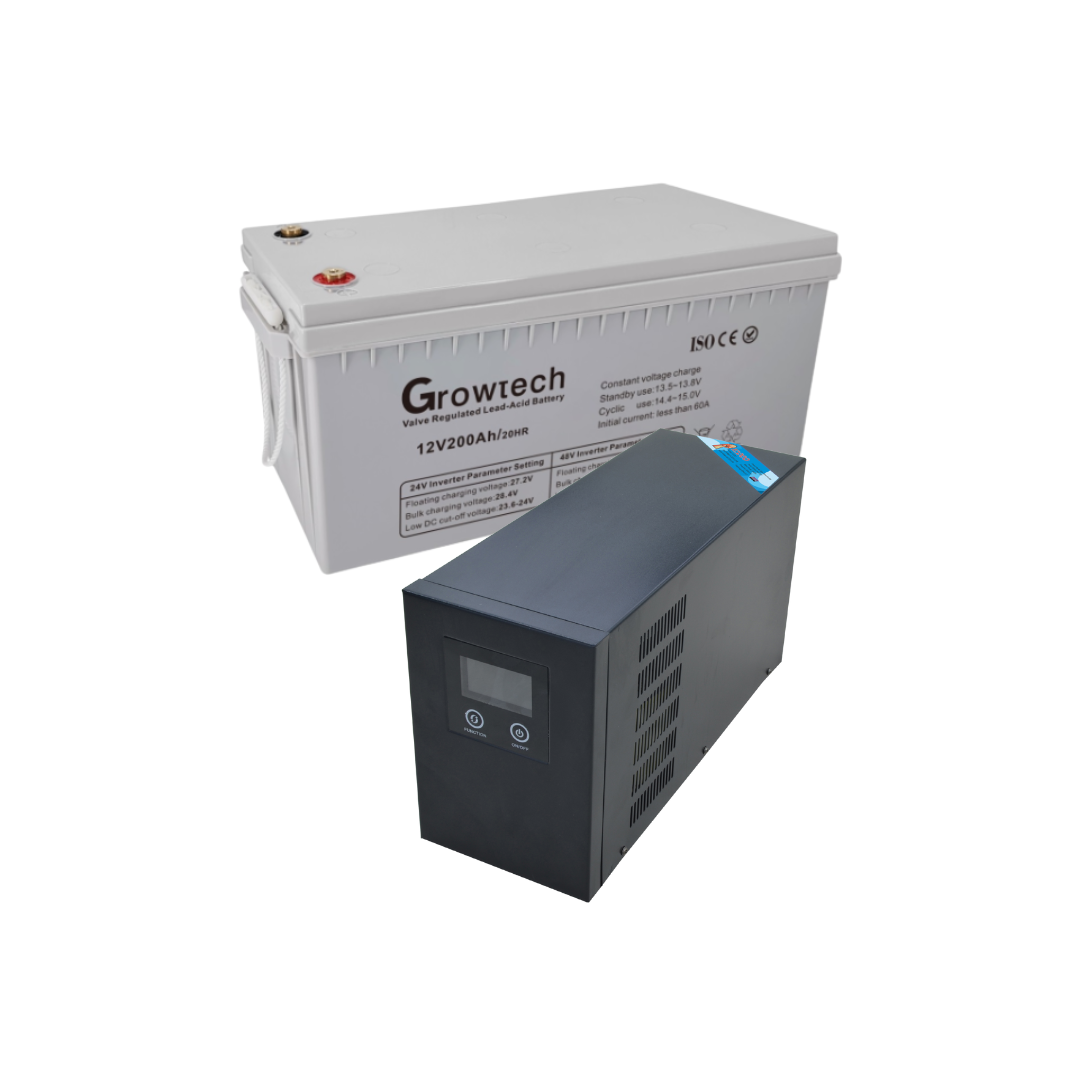 2000W 12V ECCO Pure Sine Wave Inverter UPS + 1x 200AH Deep Cycle Gel Battery - Truly Solar