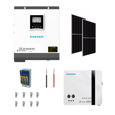 Eserner 3.6kw Solar Kit with 2.56kw Battery 24v