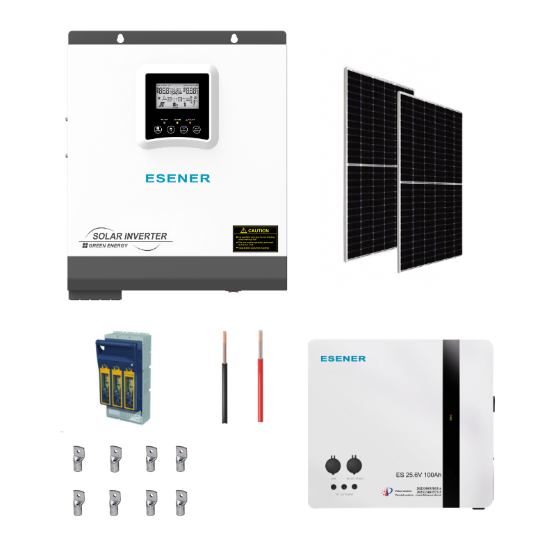 Eserner 3.6kw Solar Kit with 2.56kw Battery 24v - Truly Solar