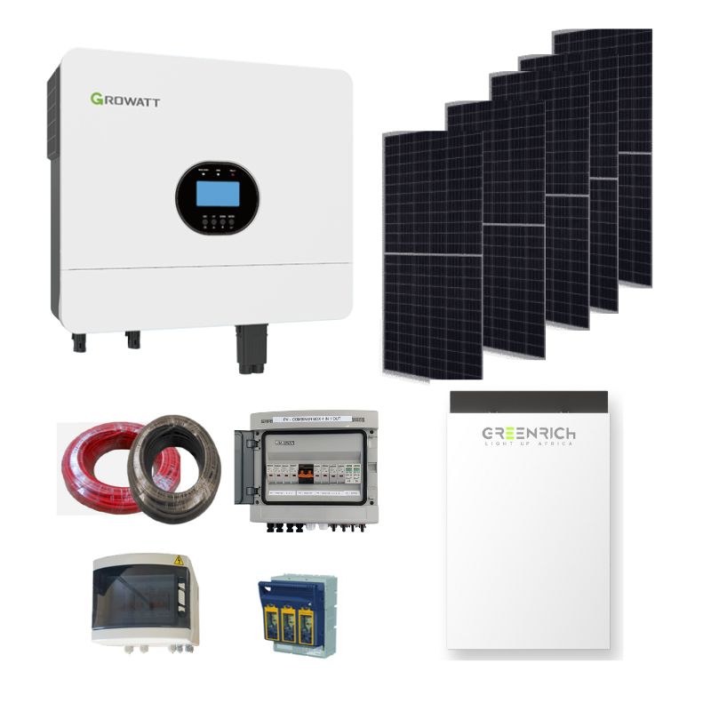 Growatt 6kw Solar Kit with Greenrich battery 4.8kw Storage - Truly Solar