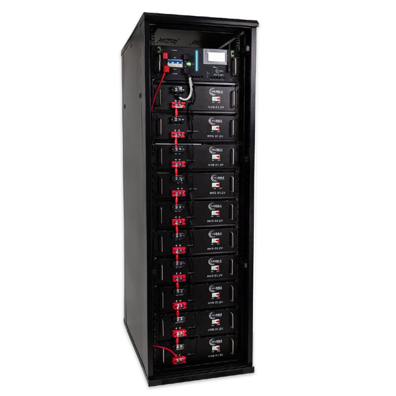 HUBBLE HV-512 Battery Rack – 512V / 51.2KW (10 Packs of 16 Cell LiFePO4 Battery Systems) - Truly Solar