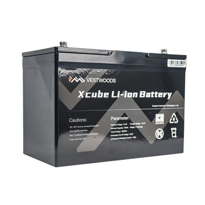 Vestwoods 100Ah 12.8V 12V Lithium-ion (LiFePO4) Battery – FIRST LIFE / 1.280kWh with BLUETOOTH / 3 Year Warranty