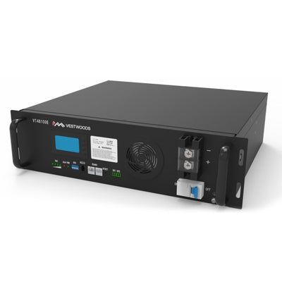 Vestwoods Lithium-ion LifePO4 Battery VT48100E-A2 5.12kWh – 51.2V – 16 Cell- 100Ah 3U LCD No SNMP / up to 10 Year Warranty